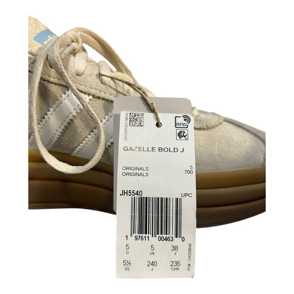 Adidas Gazelle Bold Wonder White Clear Sky Size 5.5 JH5540 - Picture 5 of 6